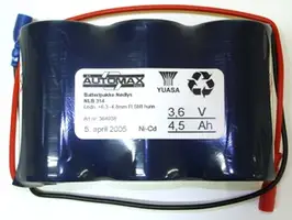 NLB 314 (3,6V4,5Ah-R- ledn.20cm +6,3 -30 cm 4,8 fl.hunn)