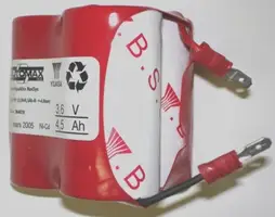 NLB 311 (3,6V4,5Ah-R Trekant- +-4,8mm)