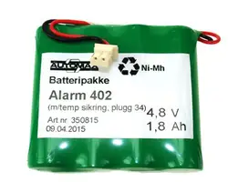 Alarm 402 (4,8V1,8Ah-R-Temp-Plugg34)