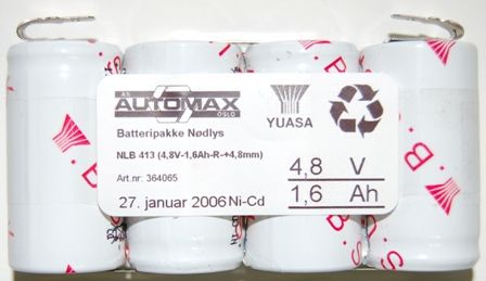 NLB 413 (4,8V-1,8Ah-R-+4,8mm)