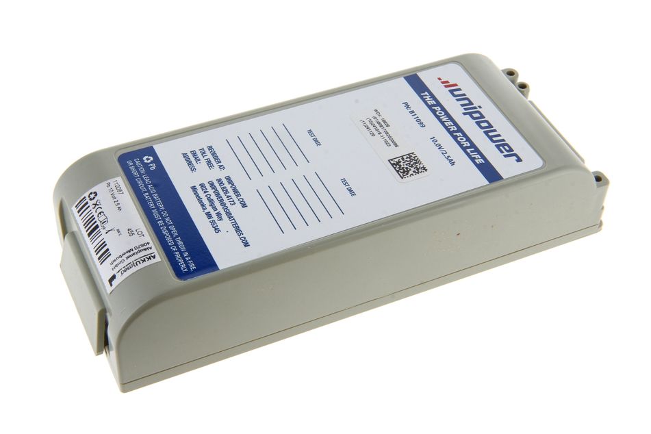 AKKUmed blybatteri til Zoll defibrillator M/E-serie (10V 2,5Ah)