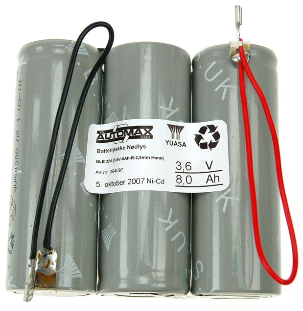 NLB 324 (3,6V-8Ah-R-2,9mm Hunn)