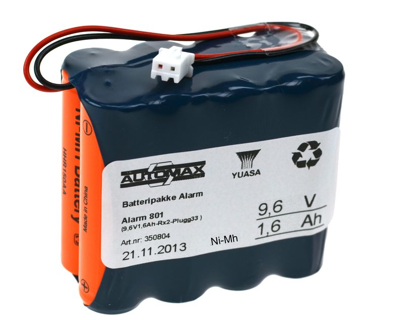 Alarm 801 (9,6V1,6Ah-Rx2-Plugg33 )