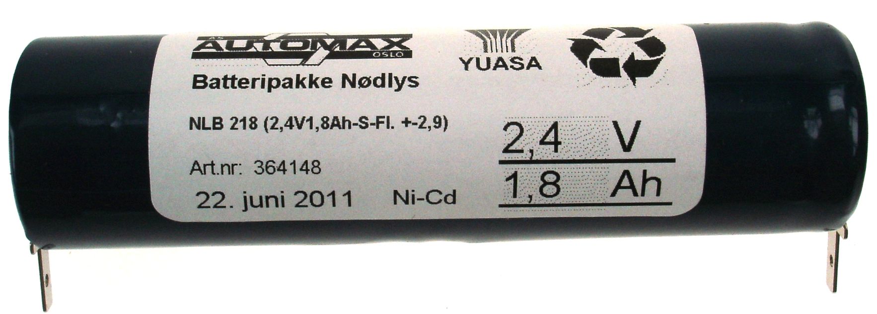 NLB 218  (2,4V1,8Ah-S-Fl.-2,9+2,9)