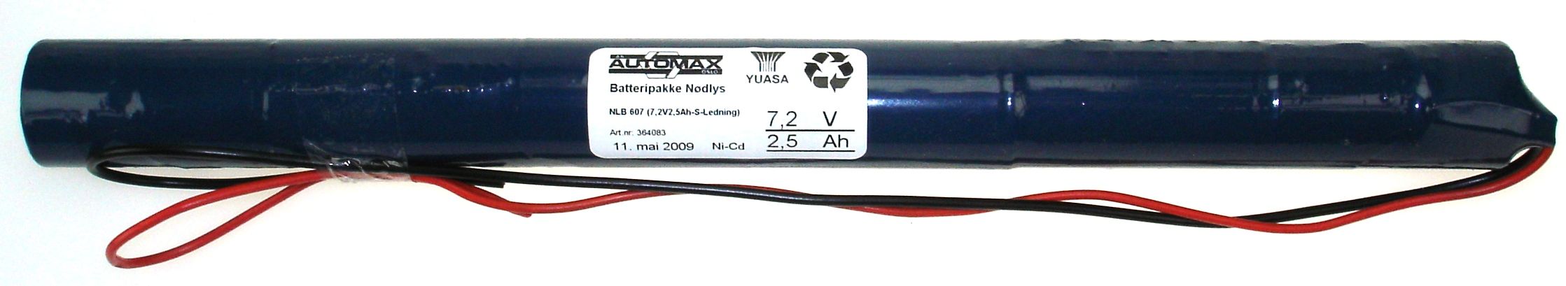 NLB 607(7,2V2,5Ah-S-ledning)