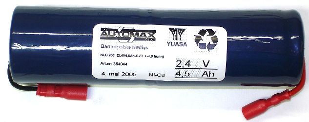 NLB 206 (2,4V4,5Ah-S-Fl. +-4,8 hunn)