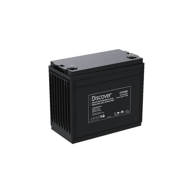 Discover D121350 AGM Deep Cycle 12Volt 140Ah) Forbruksbatteri Ø8mm & Bilpol