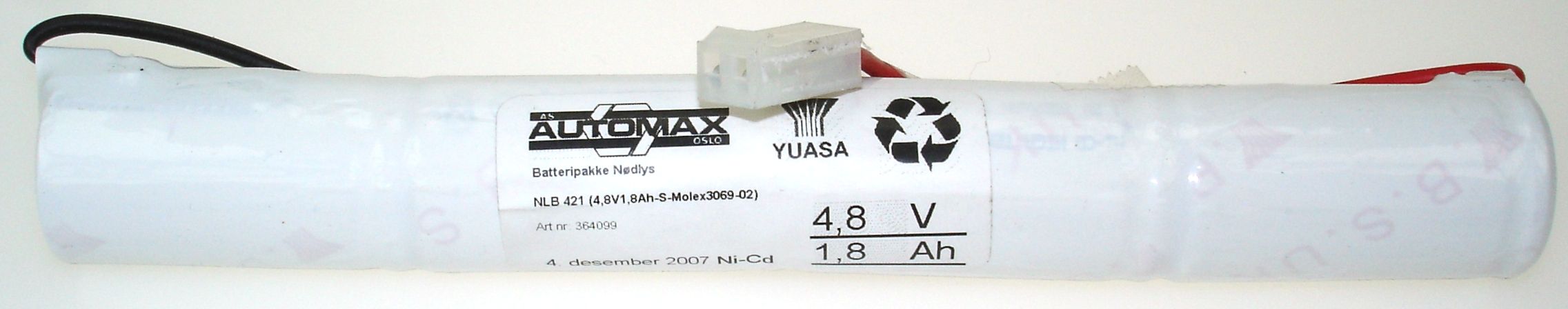 NLB 421 (4,8V-1,8Ah-S-Plugg 27)