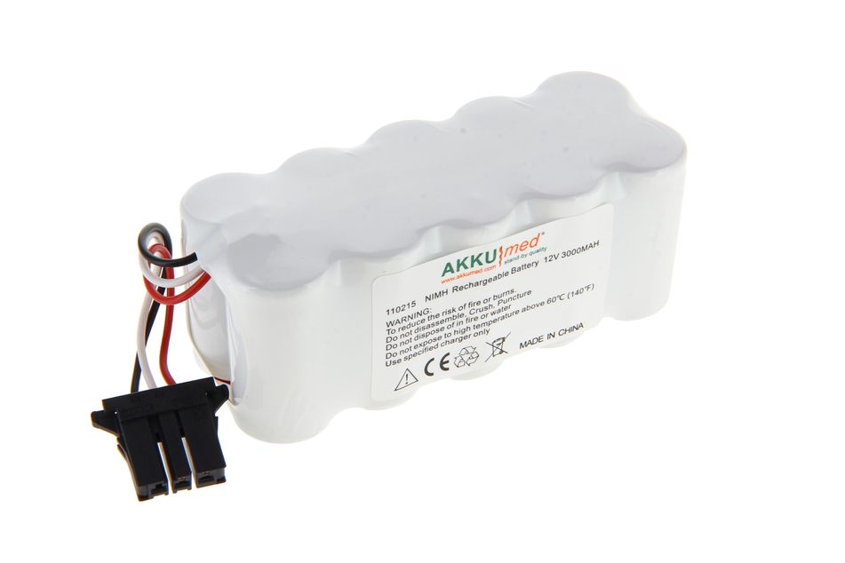AKKUmed Batteri til Nihon Kohden defibrillatorer og EKG-enheter (12V 3Ah)