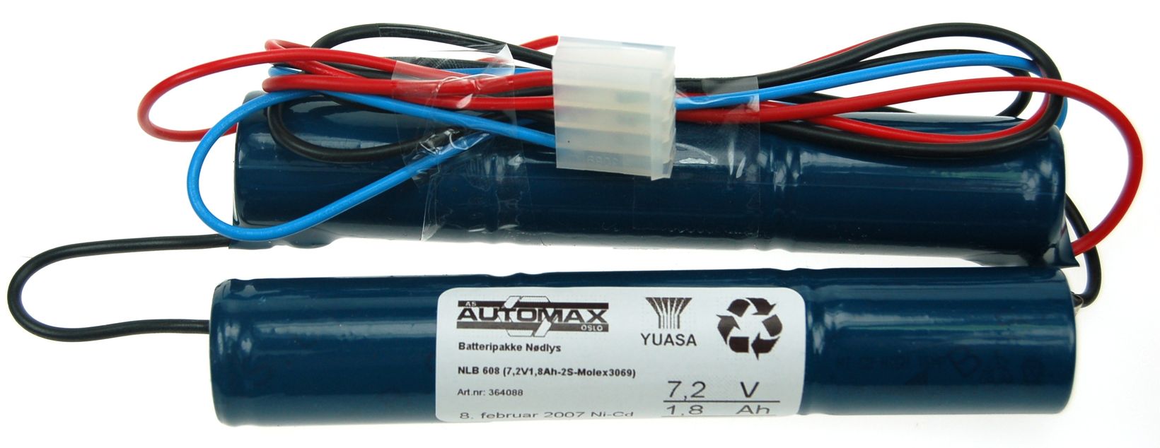 NLB 608 (7,2V1,8Ah-2S-Plugg 26)
